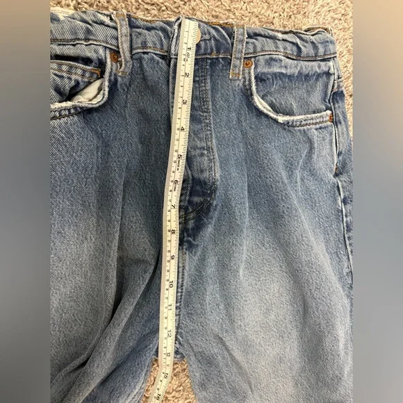 Reformation Pleated Reworked High Rise Wide Leg Jeans -27 - Picture 9 of 13